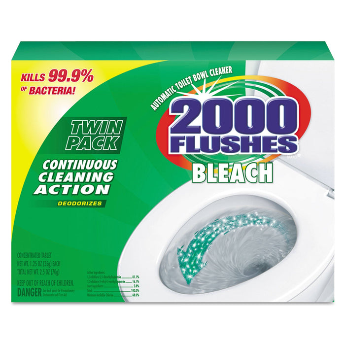 WD-40 2000 Flushes Plus Bleach, 1.25oz, Box, 2/Pack, 6 Packs/Carton