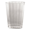 WNA Classic Crystal Plastic Tumblers, 10 oz, Clear, Fluted, Tall, 20/Pack, 12 Packs/Carton