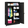 Tennsco Jumbo Combination Steel Storage Cabinet, 48w x 24d x 78h, Black