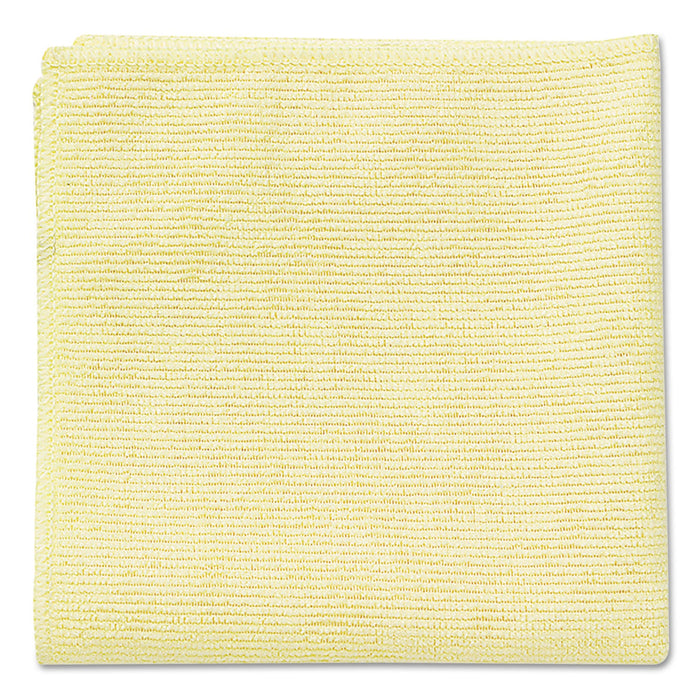 Rubbermaid Microfiber Cleaning Cloths, 16 x 16, Yellow, 24/Pack