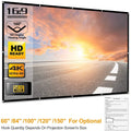 16:9 Foldable Projector Screen Anti-Crease Wall Mounted by DailySale