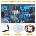 16:9 Foldable Projector Screen Anti-Crease Wall Mounted by DailySale