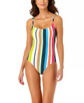 Anne Cole Clearwater Stripe One-Piece Swimsuit, Size 8 by Vanessa Jane
