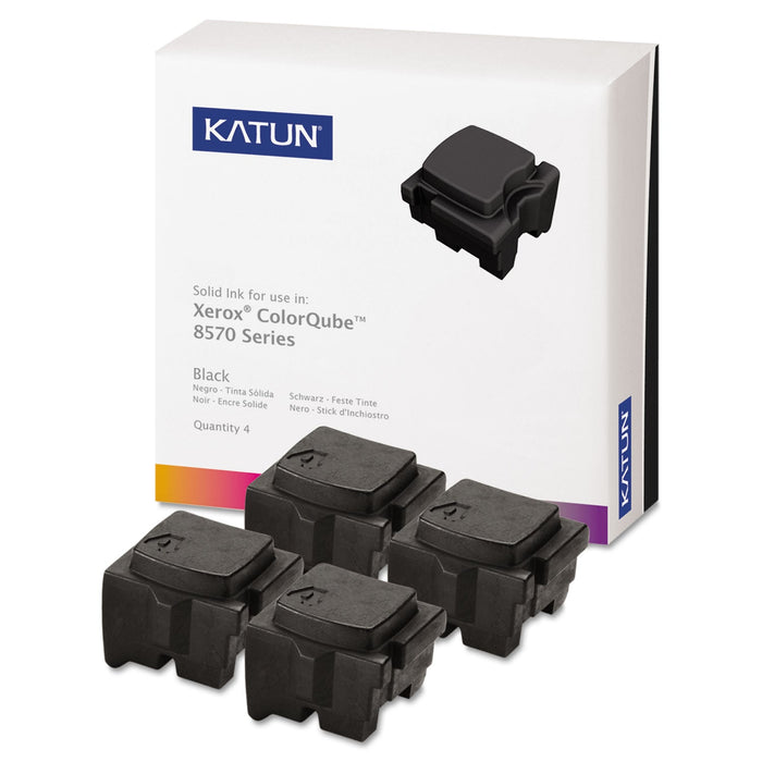 Katun Compatible 108R00930 High-Yield Solid Ink Stick, 8,600 Page-Yield, Black, 4/Box