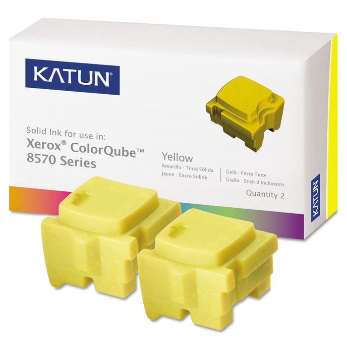 Katun Compatible 108R00928 Solid Ink Stick, 4,400 Page-Yield, Yellow, 2/Box