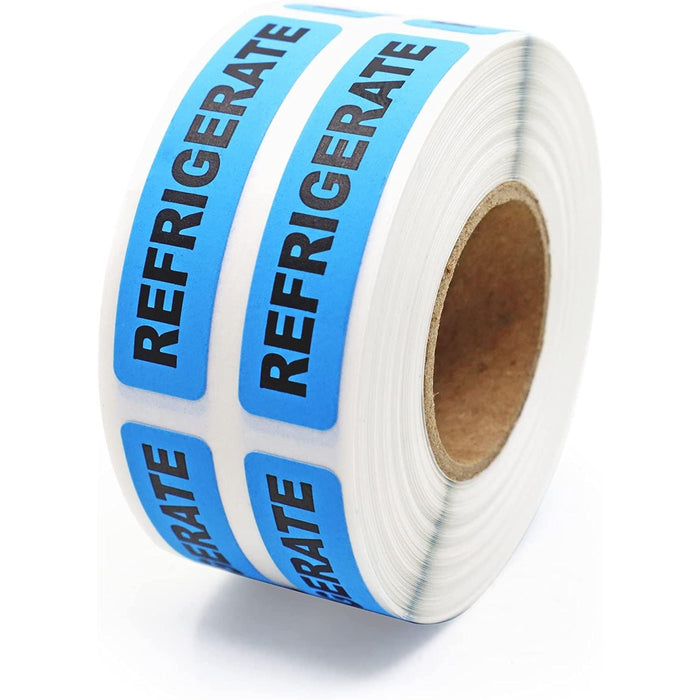 CeilBlue Apothecary Products Reagent Label Refrigerate W/ Black Text by Pasteur Pharmacy