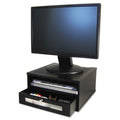 Victor Midnight Black Collection Monitor Riser, 13" x 13" x 6.5", Black, Supports 50 lbs