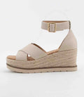 Fabian Wedge - Beige Nubuck by Boutique 23
