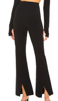 Free People Women’s Real Deal Slit Pants – Black – Size XS by Vanessa Jane