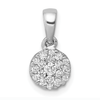 14K White Gold Lab Grown Diamond Cluster Pendant
