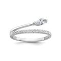 Fancy Cubic Zirconia Fashion Snake Pave Ring by Fine Color Jewels