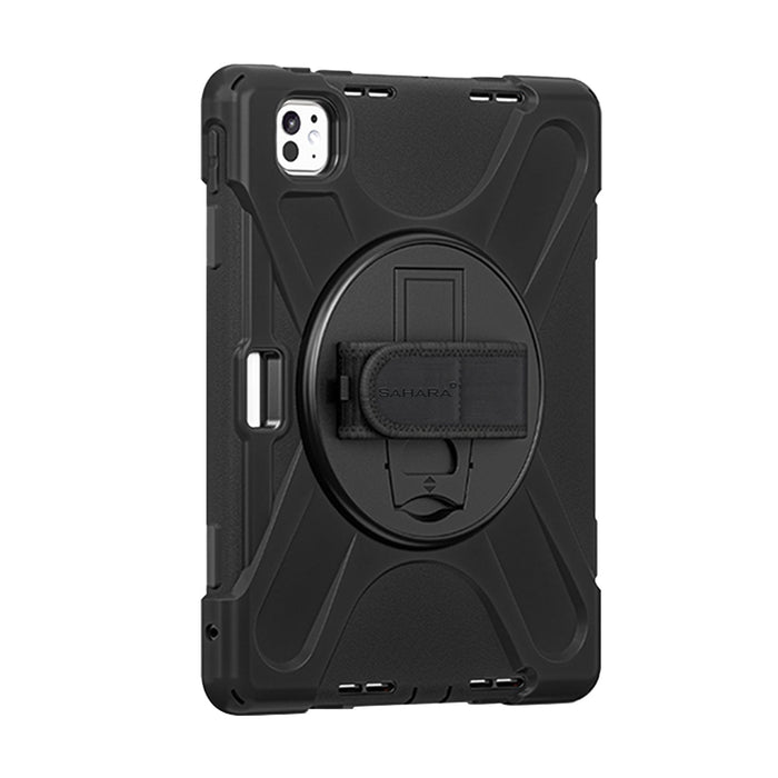 iPad Pro 11-inch (M4 2024 / M5 2025) Case - Heavy-Duty with Hand Strap | Raider-X Series by Zerodamage Sahara Case LLC
