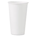 Dart Polycoated Hot Paper Cups, 16 oz, White, 50 Sleeve, 20 Sleeves/Carton
