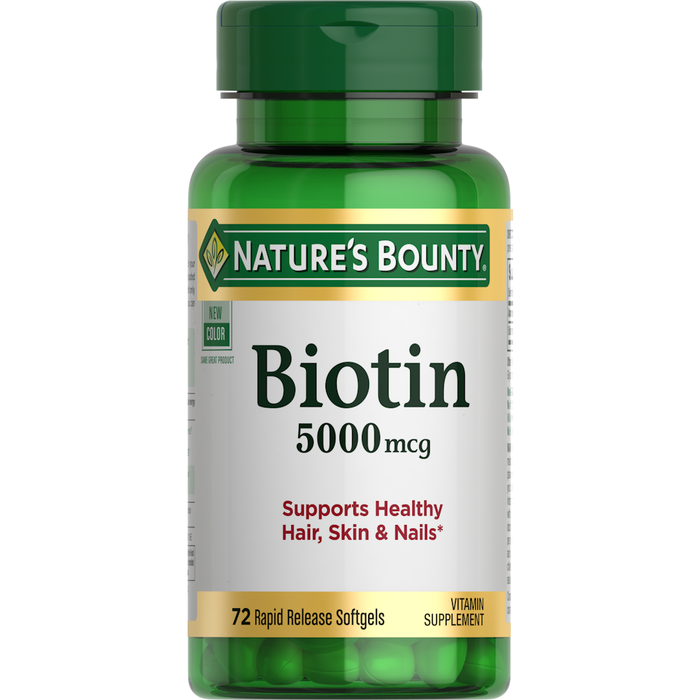 Nature's Bounty Super Potency Biotin 5000 Mcg Vitamin Supplement Rapid Release Liquid Softgels by Pasteur Pharmacy