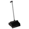 Impact LobbyMaster Plastic Lobby Dustpan, 12w x 32h, Plastic, Black Pan/White Handle, 6/Carton