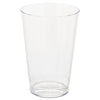 WNA Classic Crystal Plastic Tumblers, 12 oz, Clear, Fluted, Tall, 20 Pack, 12 Packs/Carton