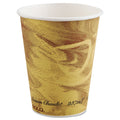 Dart Mistique Polycoated Hot Paper Cup, 8 oz, Printed, Brown, 50/ Sleeve, 20 Sleeves/Carton