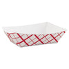 SCT Paper Food Baskets, 3 lb Capacity, 7.2 x 4.95 x 1.94, Red/White, Paper, 500/Carton