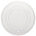 Dart Straw-Slot Cold Cup Lids, Fits 10 oz Cups, Clear, 100 Pack, 25 Packs/Carton