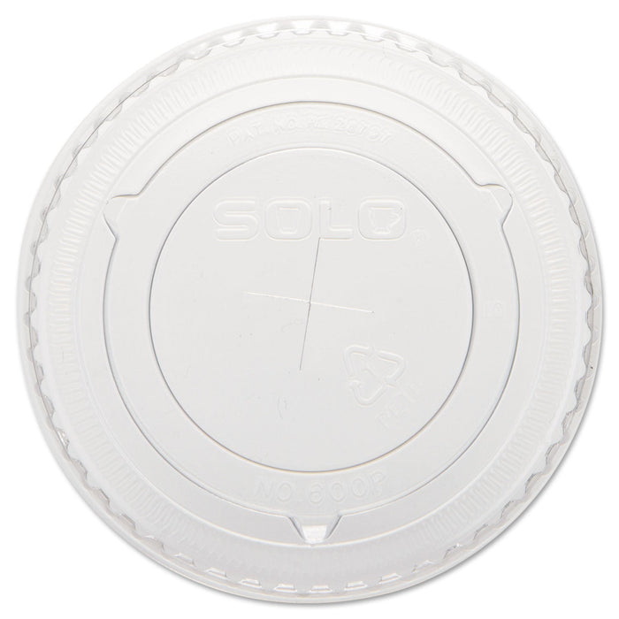Dart Straw-Slot Cold Cup Lids, Fits 10 oz Cups, Clear, 100 Pack, 25 Packs/Carton