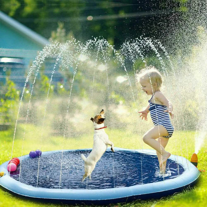 170CM Splash Play Mat Inflatable Water Toy Sprinkler Pad Kid Toddler Dog by DailySale