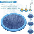 170CM Splash Play Mat Inflatable Water Toy Sprinkler Pad Kid Toddler Dog by DailySale