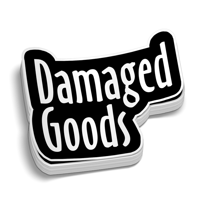 Damaged Goods Hard Hat Decal by Armed American Supply