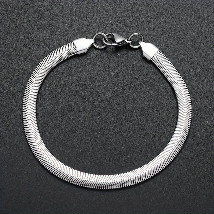 6mm Stainless Steel Snake Chain Bracelet – Unisex by DailySale