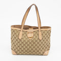 Gucci Pink & Gold GG Surpreme Canvas Stirrup Tote Bag #1713 by Bolt Boutique