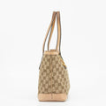 Gucci Pink & Gold GG Surpreme Canvas Stirrup Tote Bag #1713 by Bolt Boutique