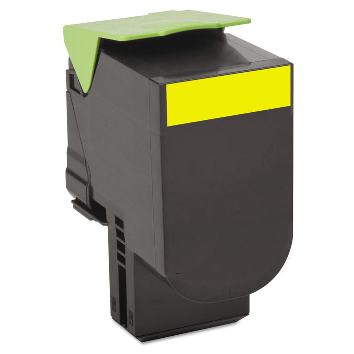 Lexmark 80C1XY0 Return Program Toner, 4,000 Page-Yield, Yellow