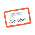 Avery Printable Adhesive Name Badges, 3.38 x 2.33, Red Border, 100/Pack