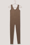 Ribbed Sports Bodysuit - Brown by Boutique 23