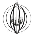 Progress Lighting Equinox Collection Black Six-Light Sphere Pendant by Vanessa Jane