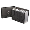 Pendaflex Sliding Cover Expanding File, 4" Expansion, 13 Sections, Cord/Hook Closure, 1/6-Cut Tabs, Letter Size, Black