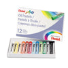 Pentel Oil Pastel Set With Carrying Case, 12 Assorted Colors, 0.38" dia x 2.38", 12/Set