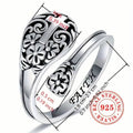 925 Sterling Silver Bohemian Faith Ring – Adjustable Vintage Cross by DailySale