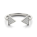 14k White Gold Diamond Arrowhead Open Ring (1/5 cttw) by Bids.com