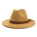 Fedora Buckle Accent Hat Wide Brim by Boutique 23