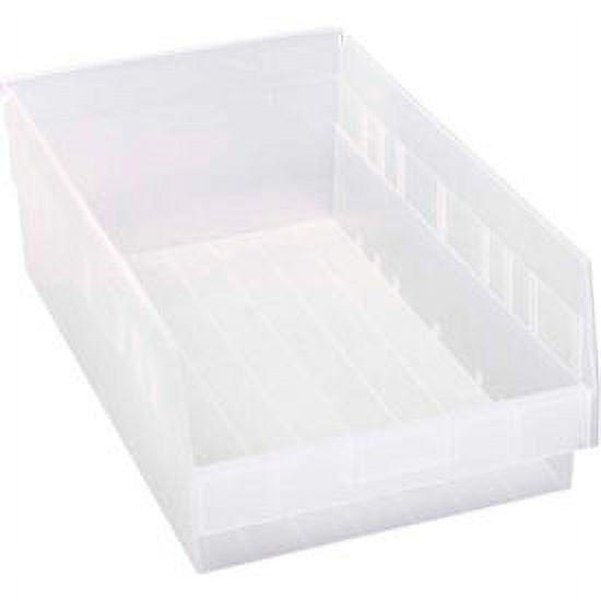 Generic Plastic Nesting Storage Shelf Bin QSB210 11-1/8 W X 17-7/8 D X 6 H Clear by Pasteur Pharmacy