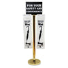 Tatco Wet Umbrella Bag Stand, 16w x 12d x 54.5h, Brass/Black/White