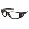 MCR Swagger Safety Glasses, Black Frame, Clear Lens