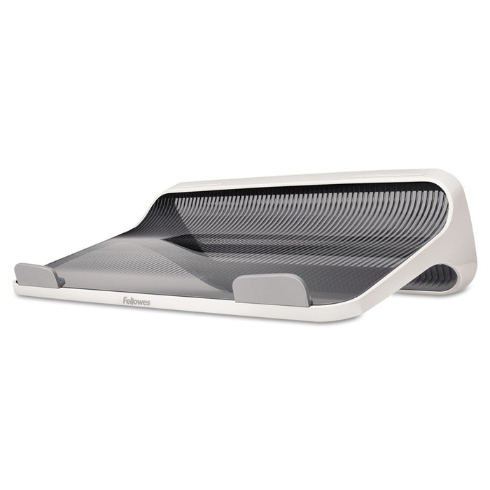 Fellowes I-Spire Series Laptop Lift, 13.19" x 9.31" x 4.13", White/Gray, Supports 10 lbs