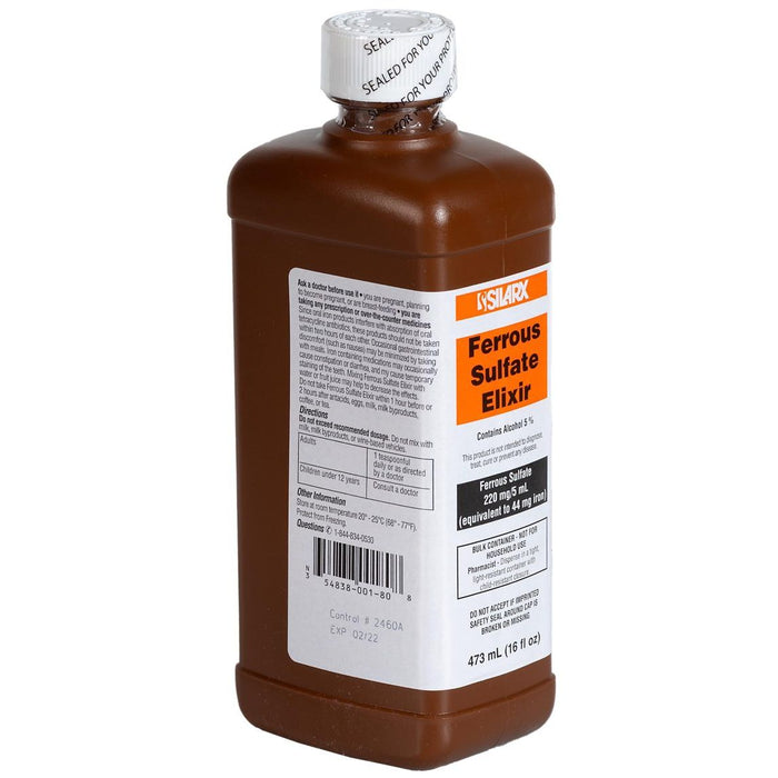 Silarx Ferrous Sulfate Elixir 220 Mg Iron Supplements By Laboratories - 16 Oz by Pasteur Pharmacy