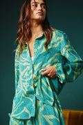 The Alma Multi Print Long Sleeve Shirt Blouse by Fasheabe
