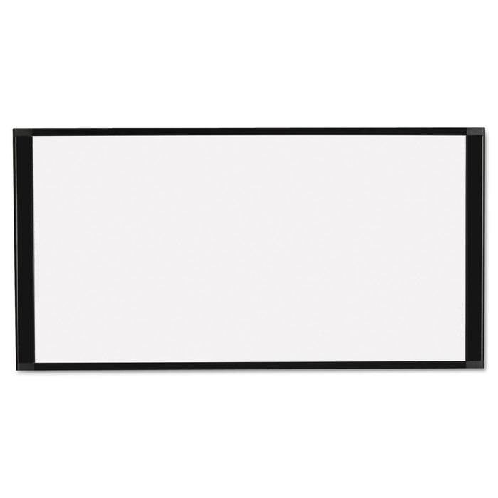 MasterVision Cubicle Workstation Dry Erase Board, 36 x18, Black Aluminum Frame