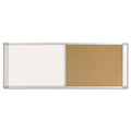 MasterVision Combo Cubicle Workstation Dry Erase/Cork Board, 36x18, Silver Frame