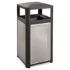 Safco Evos Series Steel Waste Container, 15 gal, Black