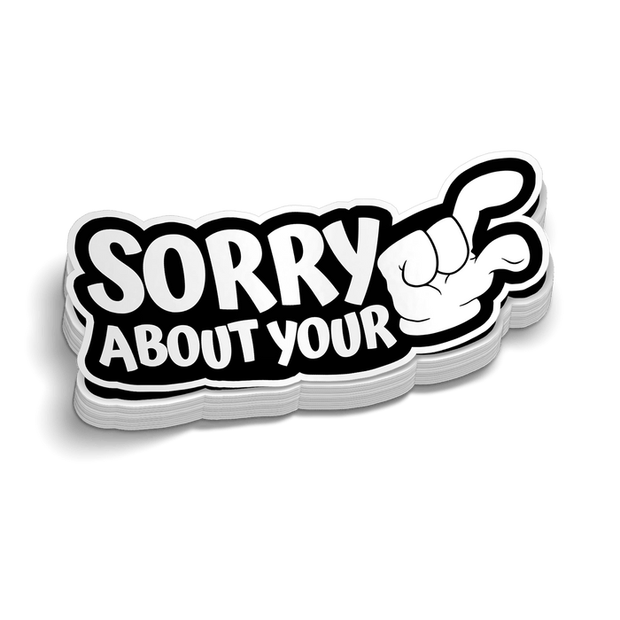 Sorry Hard Hat Decal by Armed American Supply