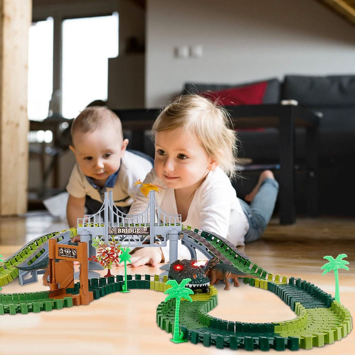 175-Piece: Dinosaur Race Track Set by DailySale